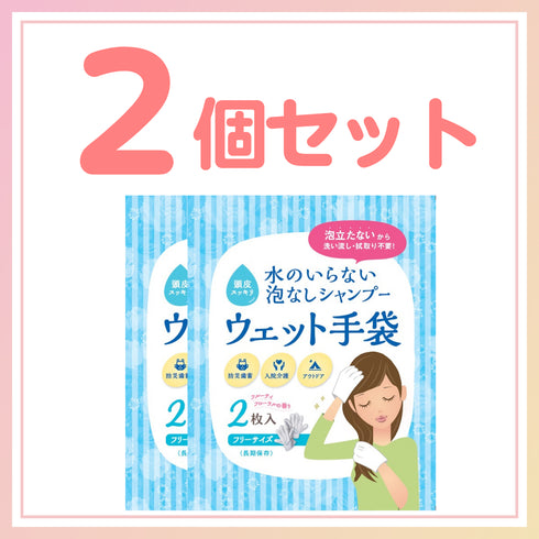 【単品】水のいらない泡なしシャンプー(2枚入)
